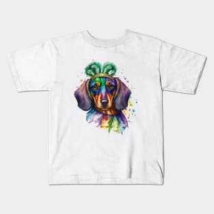 DACHSHUND MARDI GRAS 2024 Kids T-Shirt